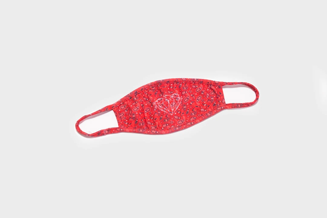 Diamond Supply CO. Bandana Face Mask (Red) 1 Diamond Supply CO. Bandana Face Mask (Red)