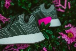 WMNS Adidas NMD_R2 PK (Khaki Green/Shock Pink) SNEAKERS