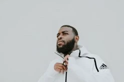 Adidas - ZNE Hoody (White/Black) APPAREL