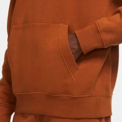 Nike Sportswear Club Fleece Hoodie Tall (Brown/White) APPAREL