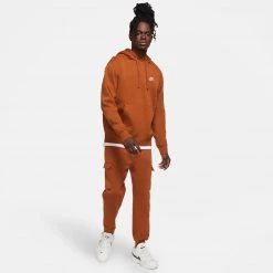 Nike Sportswear Club Fleece Hoodie Tall (Brown/White) APPAREL