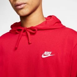 Nike NSW Club Hoodie (Red) APPAREL