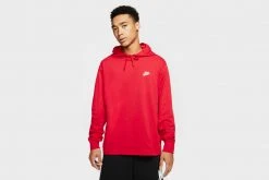 Nike NSW Club Hoodie (Red) APPAREL