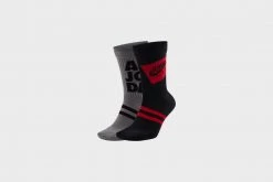 Jordan Legacy Crew Socks (Black/Red/Grey) ACCESSORIES