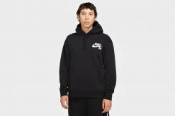APPAREL Nike SB Icon Pullover Hoodie (Black/White)