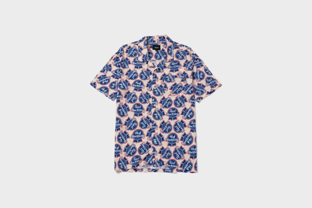 Huf X PBR - Rayon S/S Woven Shirt (Natural) 1 Huf X PBR - Rayon S/S Woven Shirt (Natural)
