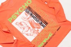 Surf Is Dead - Psycho Active L/S Tee (Bright Salmon)