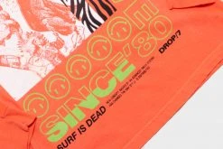 Surf Is Dead - Psycho Active L/S Tee (Bright Salmon)