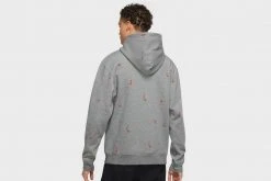 Jordan Jumpman Print Pullover Hoodie (Grey)