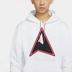 Jordan Winter Utility Men’s Fleece Pullover Hoodie (White/Barely Volt)