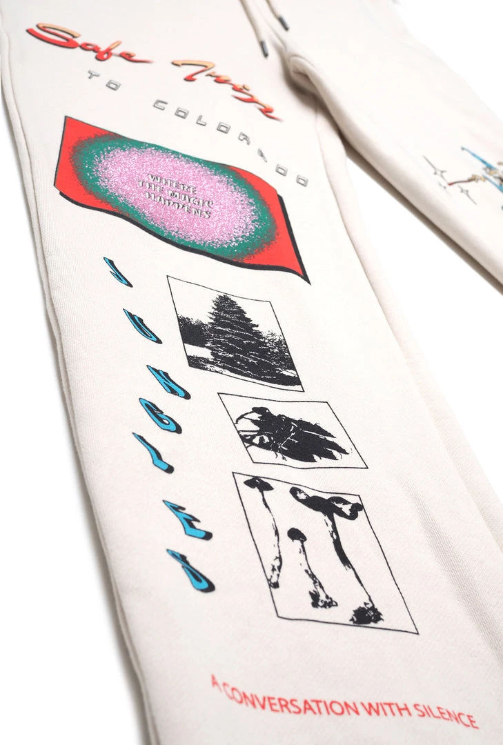 Jungles - Safe Trip Sweatpants (Cream) APPAREL 2 Jungles - Safe Trip Sweatpants (Cream) APPAREL