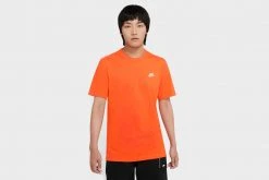 APPAREL Nike Embroidered Futura T-Shirt (Orange/White)