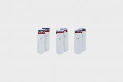 Nike Everyday Essential Ankle Socks (3 Pairs) (Black/Black/Game Royal/University Red)