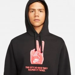 New Arrivals Nike NYC Club Fleece Pullover Hoodie (Black)