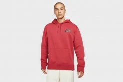 Nike SB Icon Pullover Skate Hoodie (Pomegranate/Black)