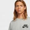 Nike SB Logo Skate T-Shirt (Dark Grey Heather/Black) New Arrivals