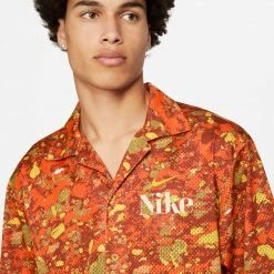 New Arrivals Nike Track Division Button Up Jersey (Orange)
