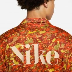 New Arrivals Nike Track Division Button Up Jersey (Orange)