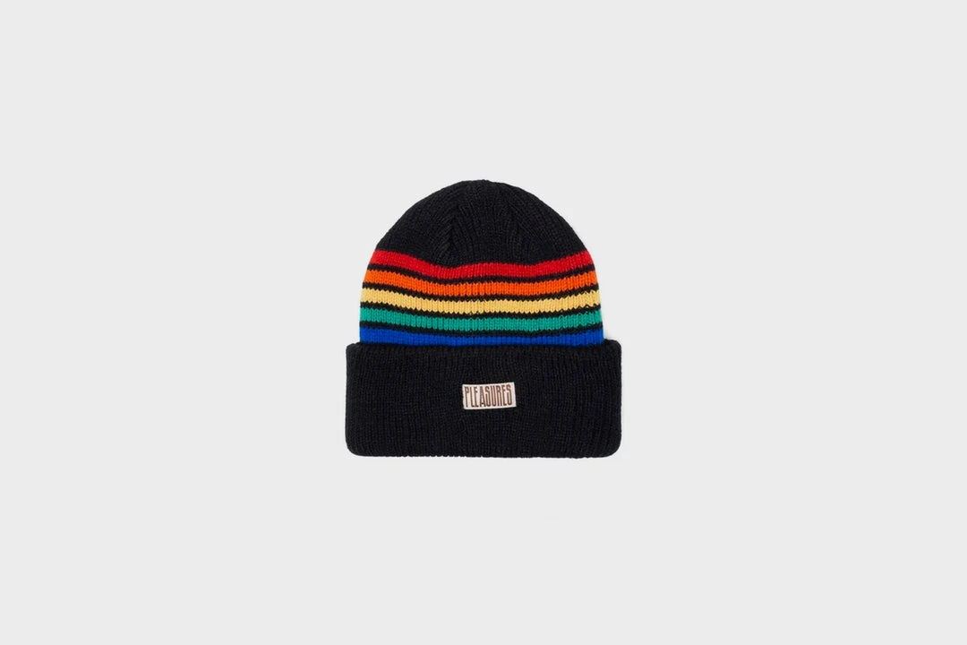 Pleasures - Island Striped Beanie (Black) New Arrivals 1 Pleasures - Island Striped Beanie (Black) New Arrivals