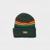 Pleasures - Island Striped Beanie (Green) New Arrivals