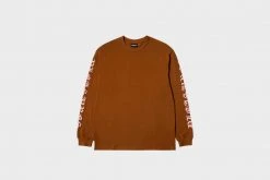 New Arrivals Pleasures - Old E Heavyweight Long Sleeve (Brown)