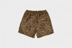 Pleasures Breaker Fuzzy Stripe Shorts (Tan) New Arrivals