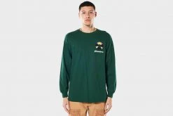New Arrivals Pleasures Spin Long Sleeve T-Shirt (Green)