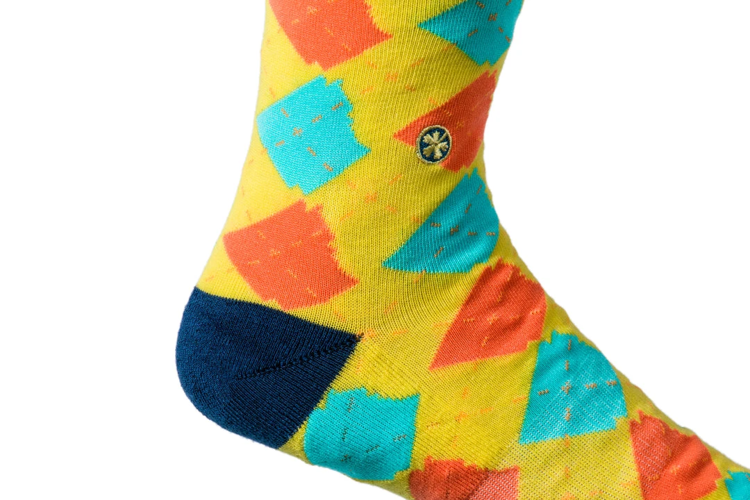 Arkansocks - ARgyle State Of Mind (Banana/Arctic-Denim) ACCESSORIES 3 Arkansocks - ARgyle State Of Mind (Banana/Arctic-Denim) ACCESSORIES