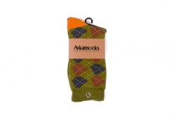 Arkansocks - Argyle State Of Mind (Deep Mandarin/Olive) ACCESSORIES