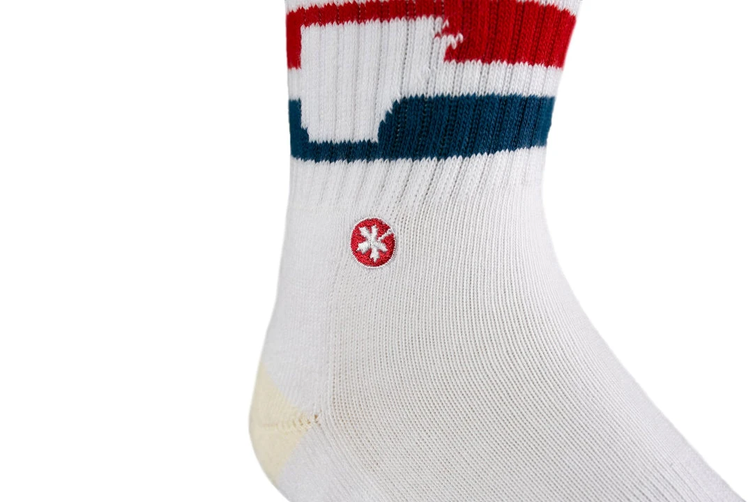 ACCESSORIES Arkansocks - Tailgater Mid (White/Navy-Red)