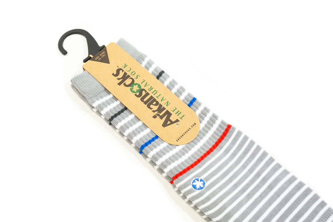 Arkansocks - The Phillip (Grey/Red-Blue/White) 8 Arkansocks - The Phillip (Grey/Red-Blue/White)