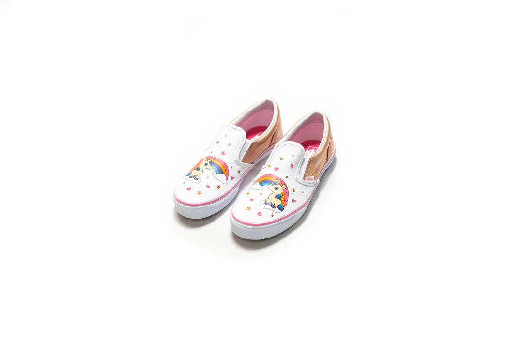 SNEAKERS Vans Unicorn Rainbow Classic Slip-On (Pink Lemonade/True White)
