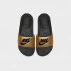 WMNS Nike Benassi JDI (Black/Black-Metallic Gold) SNEAKERS