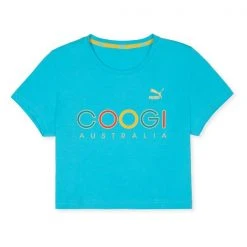 APPAREL WMNS Puma X Coogi - Crop Tee (Blue Atoll)