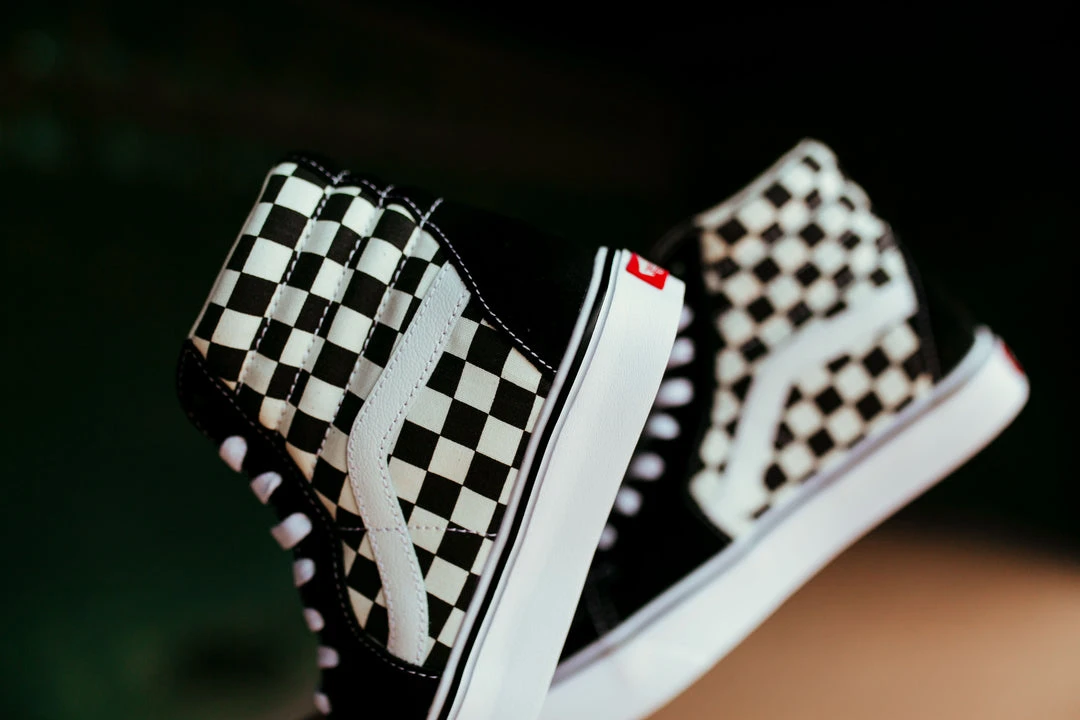 Vans Checkerboard Sk8-Hi Lite (Black/White) 3 Vans Checkerboard Sk8-Hi Lite (Black/White)