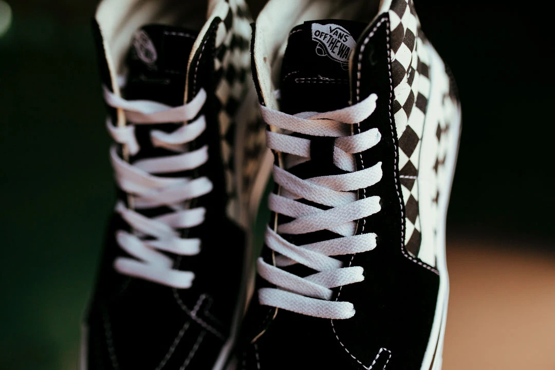 Vans Checkerboard Sk8-Hi Lite (Black/White) 6 Vans Checkerboard Sk8-Hi Lite (Black/White)