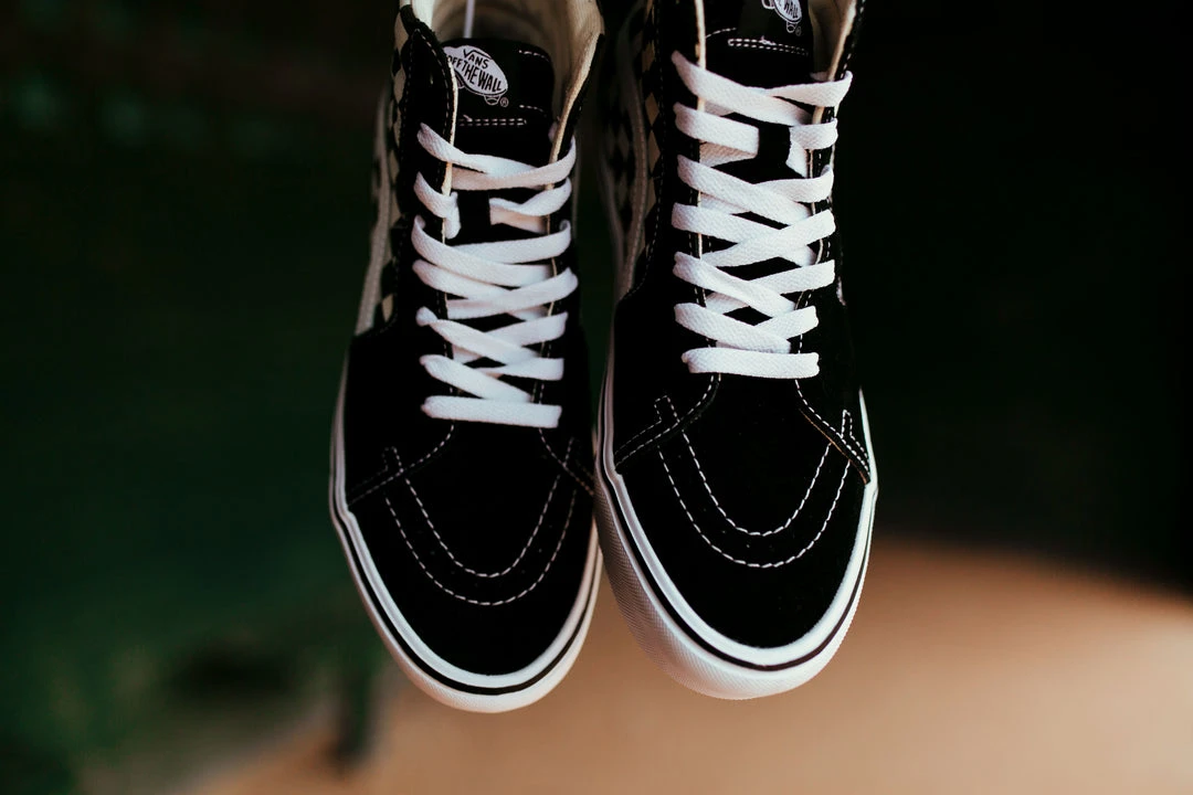 Vans Checkerboard Sk8-Hi Lite (Black/White) 9 Vans Checkerboard Sk8-Hi Lite (Black/White)