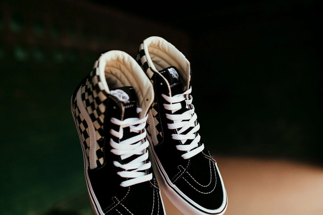 Vans Checkerboard Sk8-Hi Lite (Black/White) 10 Vans Checkerboard Sk8-Hi Lite (Black/White)
